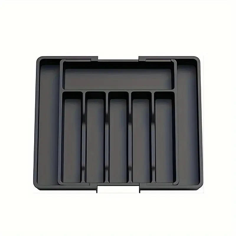 Extendable Square PP Kitchen Drawer Organizer for Cutlery, 58 x 16 x 4 cm