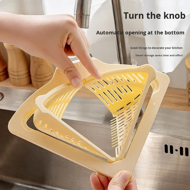 Magnetic Foldable PP Sink Drain Basket - Kitchen Food Strainer and Filter