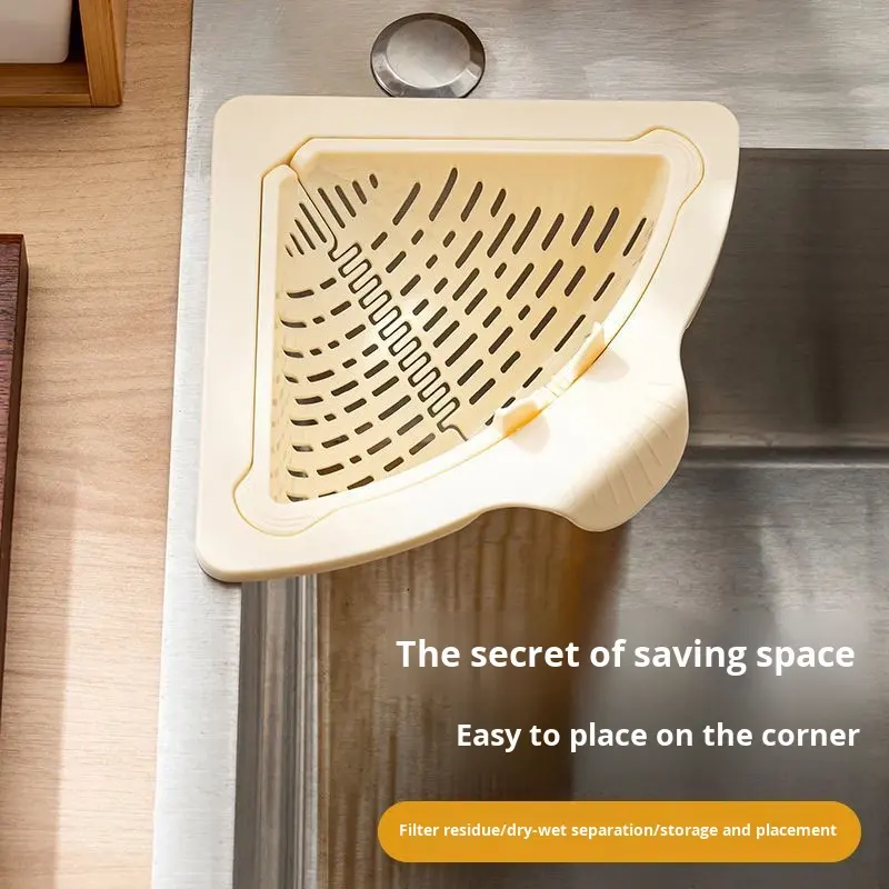 Magnetic Foldable PP Sink Drain Basket - Kitchen Food Strainer and Filter