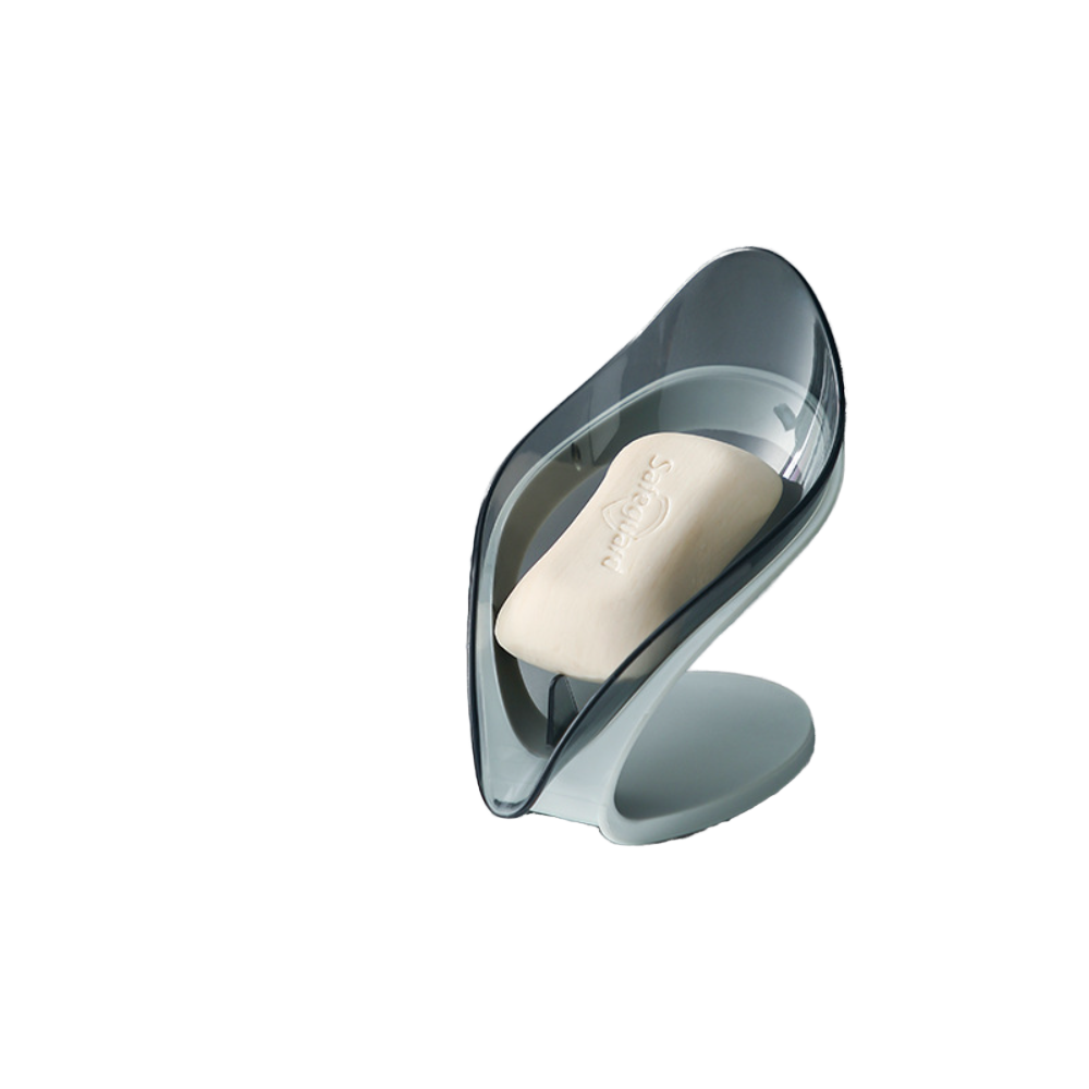 Leaf-Shaped Self-Draining Soap Dish with Suction Mount - Eco-Friendly Holder
