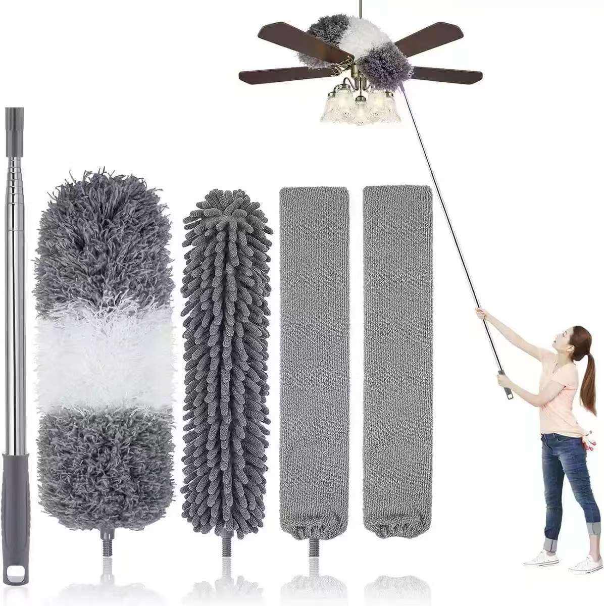 Microfiber Cleaning Duster with Telescopic Pole - Home, Car and Furniture Dusting