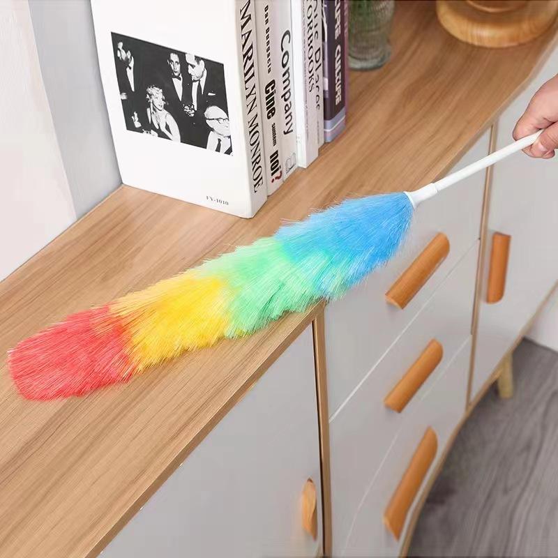 Rainbow Reusable Microfiber Electrostatic Duster - Washable Home and Car Cleaner