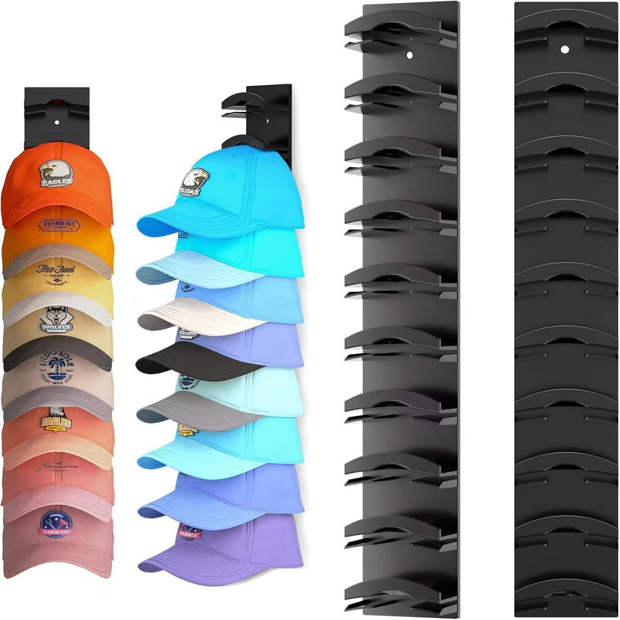 Baseball Cap Storage Rack, ABS - Wall-Mounted Multi-Layer Hat Organizer
