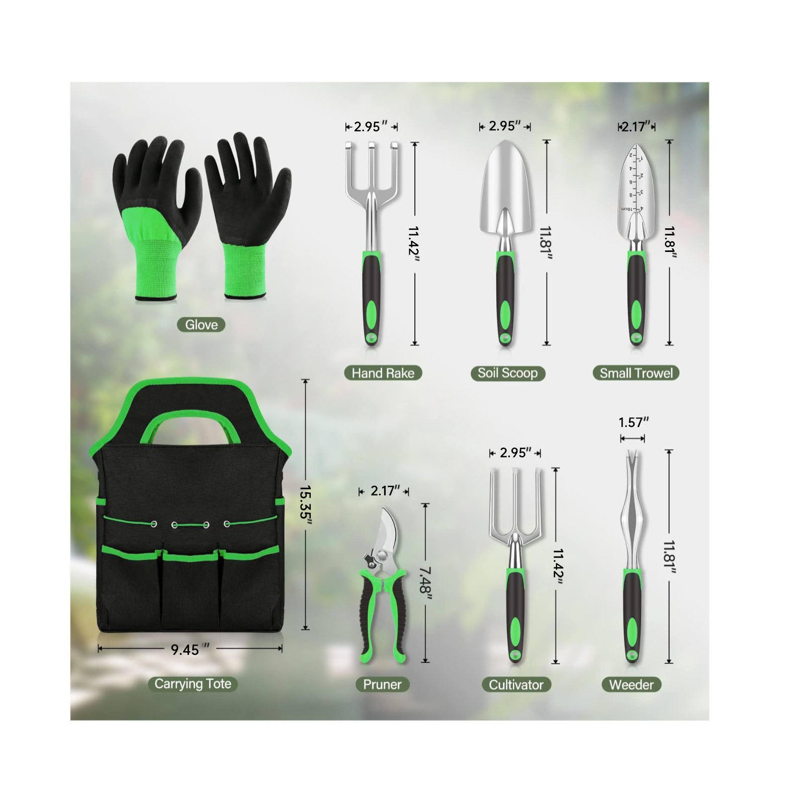 Aluminium Alloy Garden Tool Set - Weeding and Digging Kit for Flowers and Vegetables