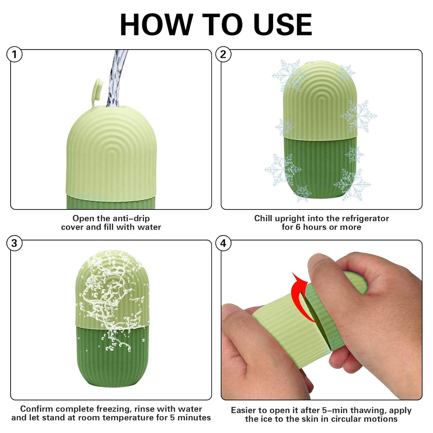 Multi-Purpose Silicone Ice Mould - Cold Therapy Face Ice Tray for Drinks