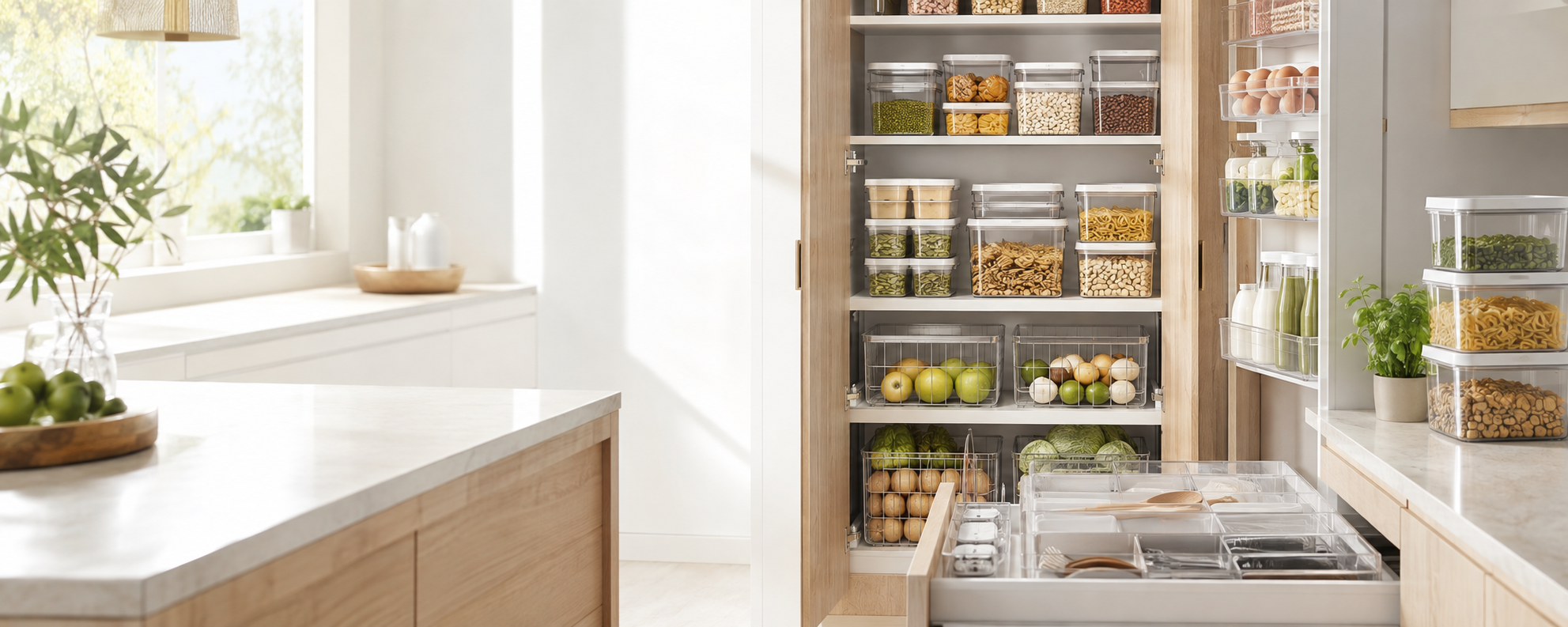Organized Kitchens, Pantries & Bathrooms